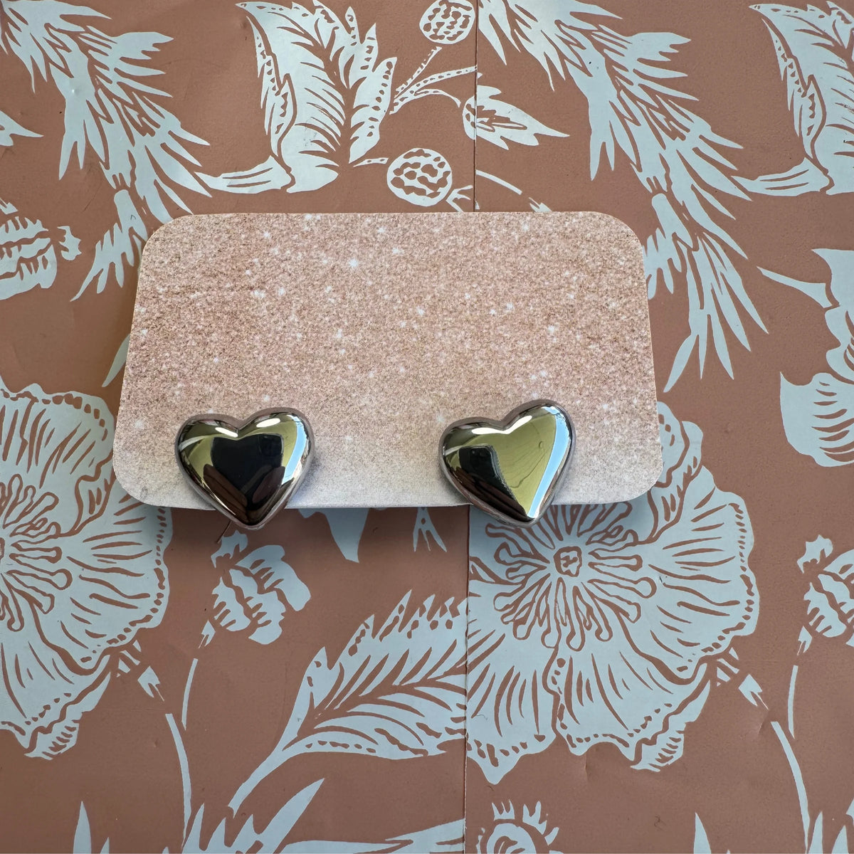 Heart Shaped Ear Studs