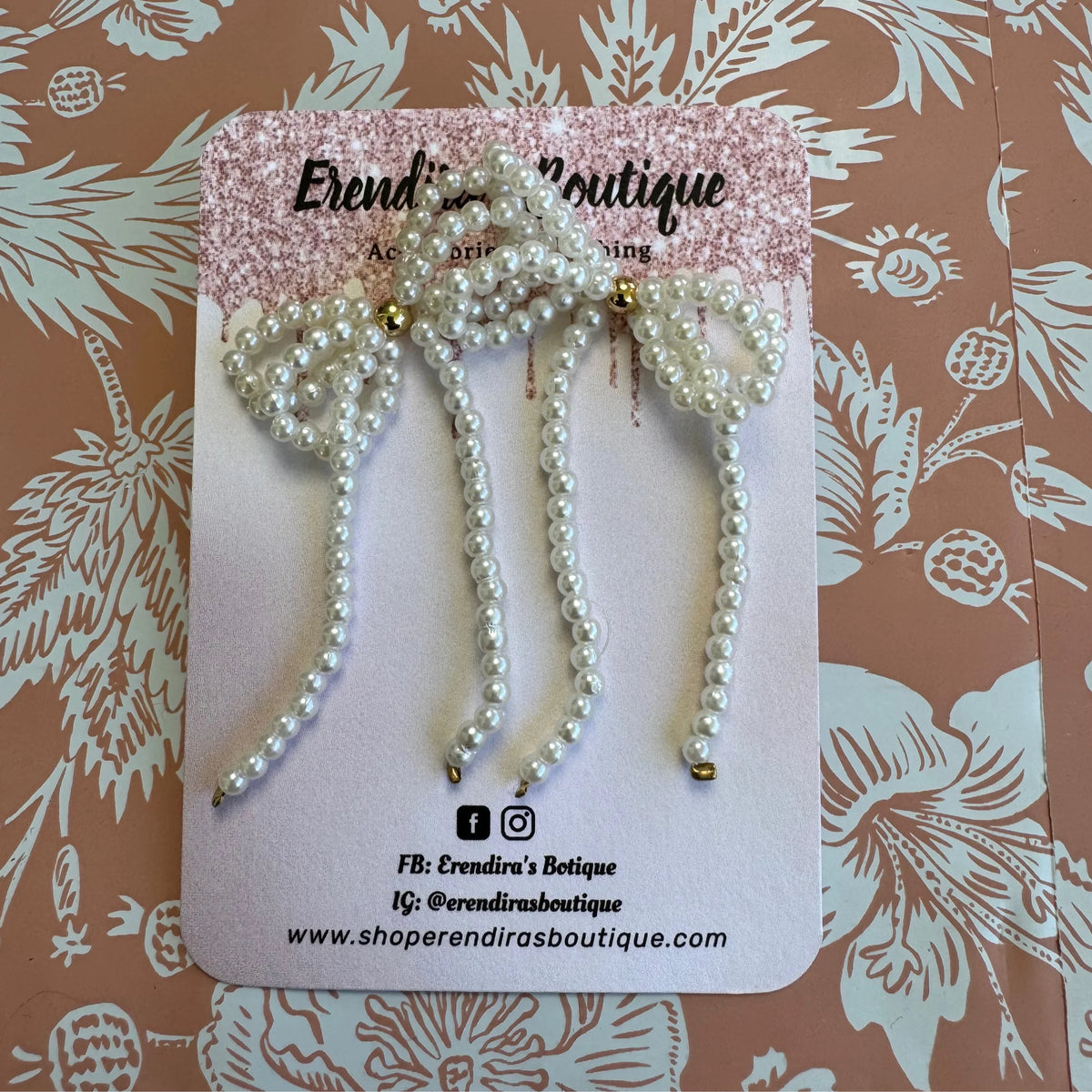 Bow Knot Beaded Earrings