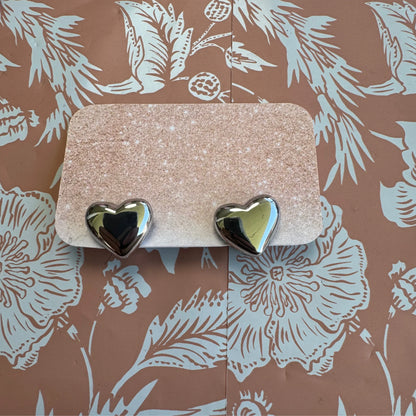 Heart Shaped Ear Studs