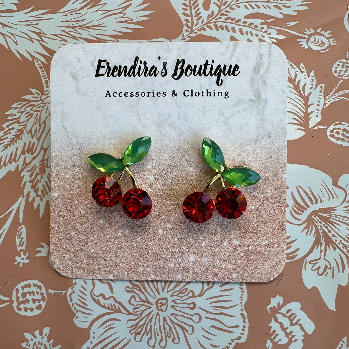 Mini Cherry Stud Earrings